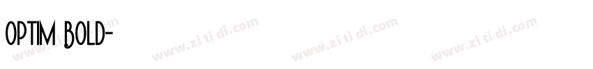 Optim Bold字体转换
